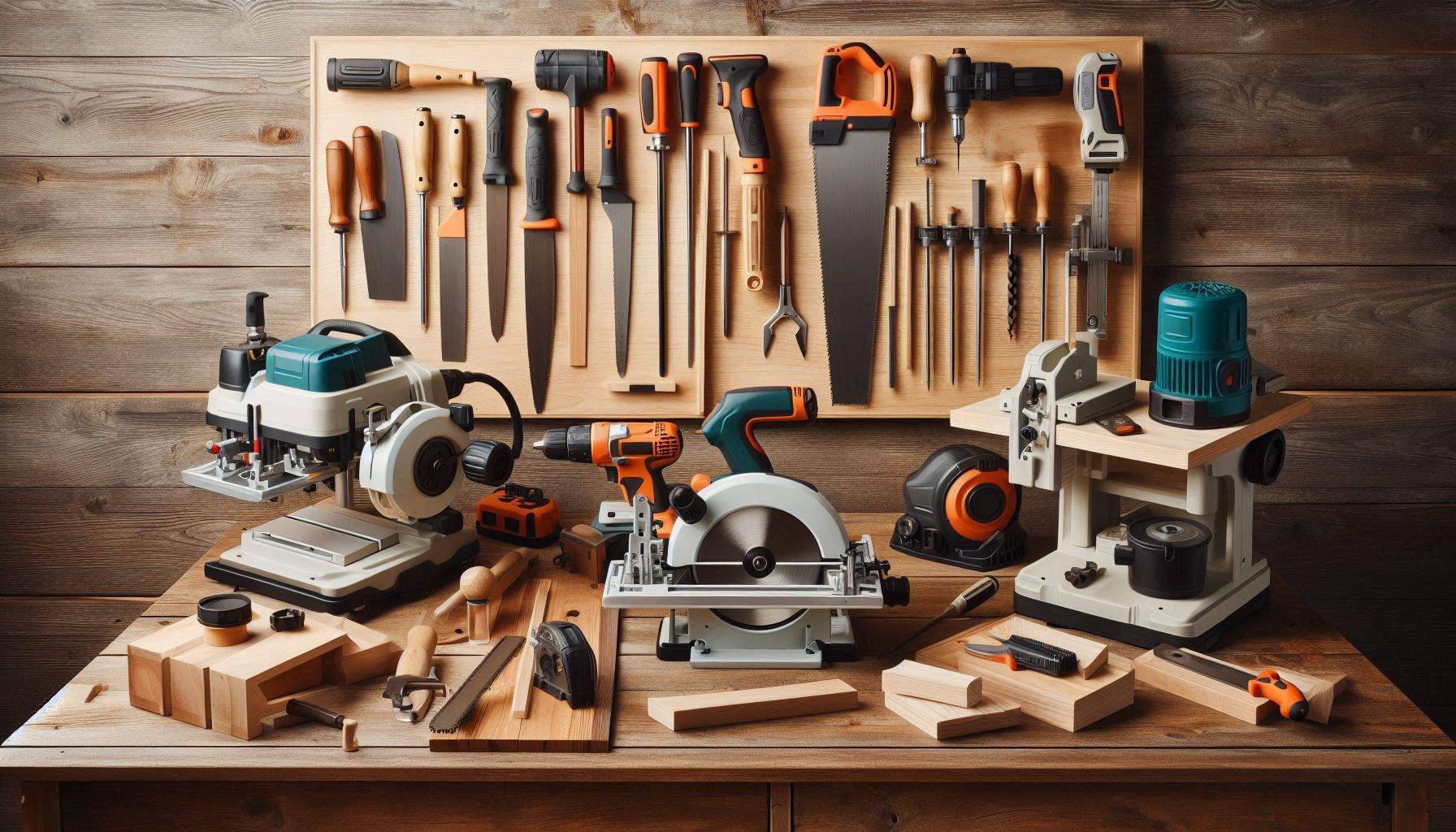 a group of tools on a table